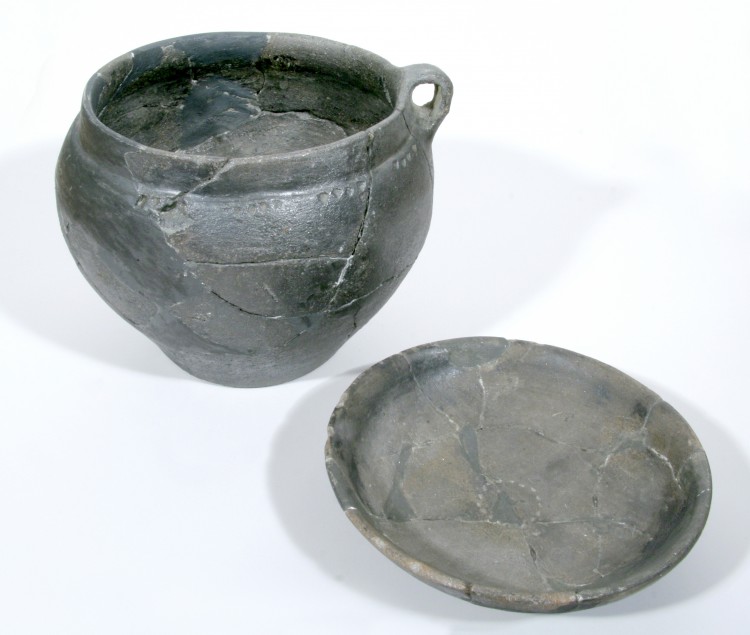 Halštatská keramika z mohyl na Boleticku.